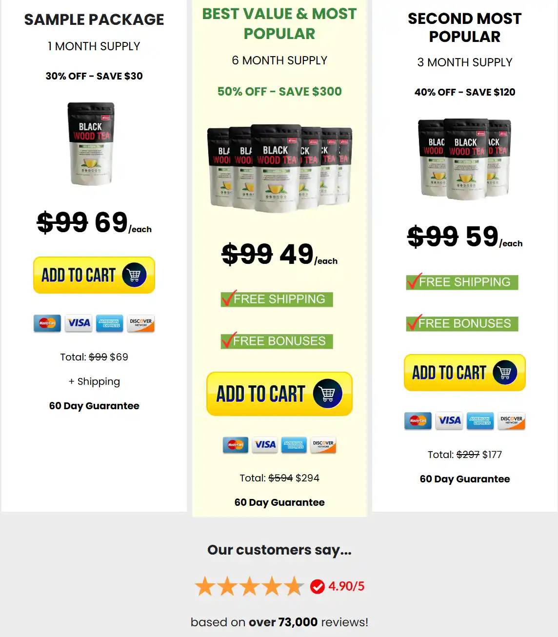 Black Wood Tea price